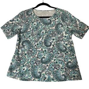 Appleseed’s Paisley‎ Print Women's Top PS *C0290
